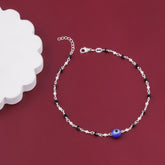 925 Sterling Silver  Evil Eye Charm Anklet for Women